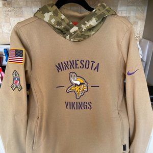 NWT Minnesota Vikings Salute To Service Hoodie - S